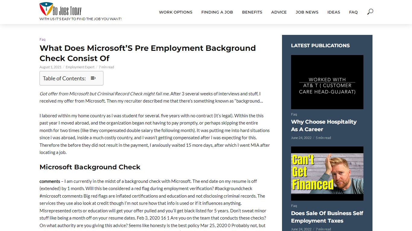 What Does Microsoft’S Pre Employment Background Check Consist Of